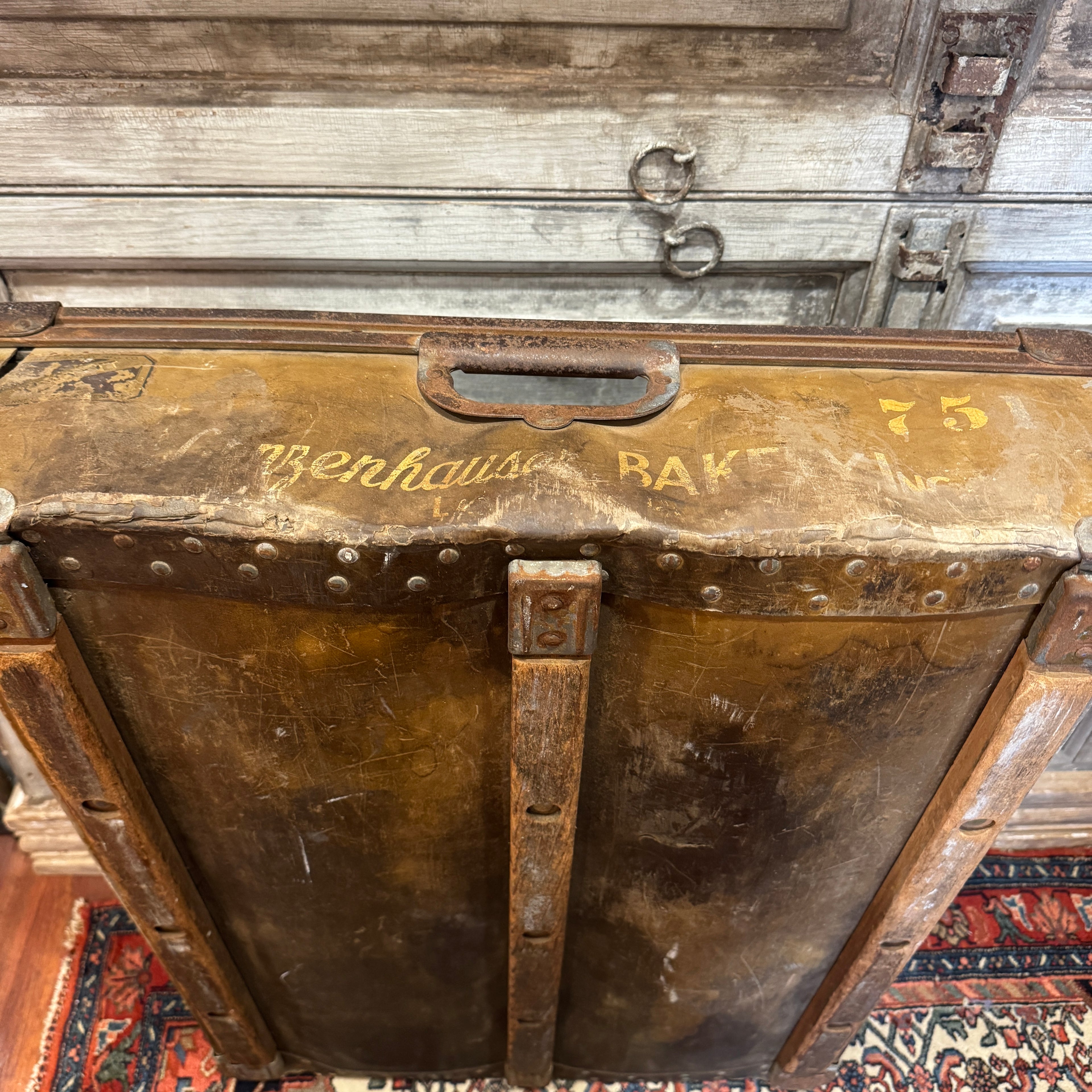 Antique Lancaster, PA Bakery Bread Rack Tray - "Town Talk Bread"