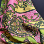 Pink & Lime Paisley Scarf