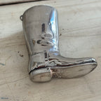English Silver-Plated Riding Boot Spirit Measure