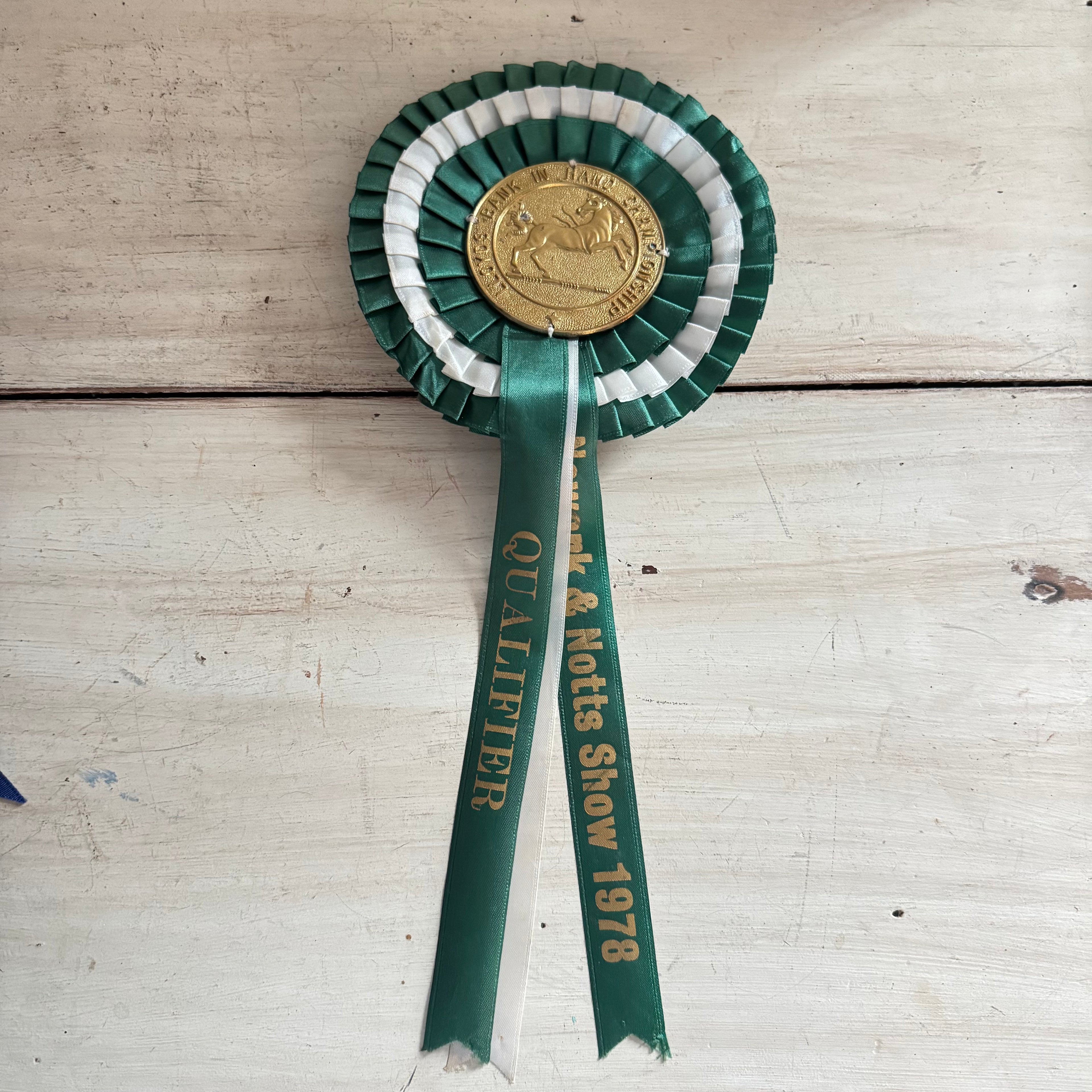 Vintage 1978 Royal & Notts Show Qualifier Rosette