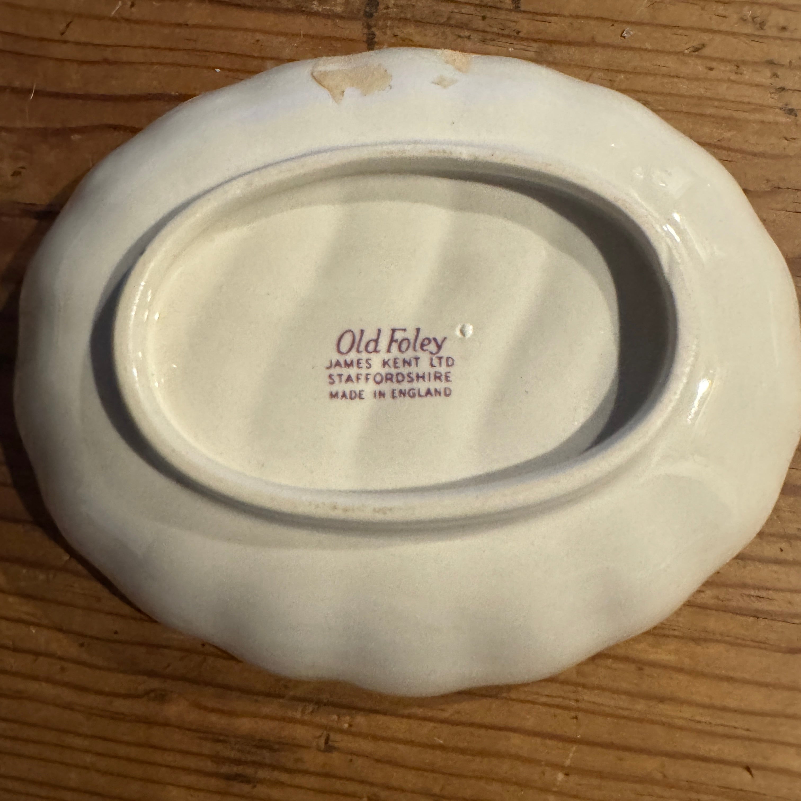 Vintage English Old Foley Floral Soap Dish