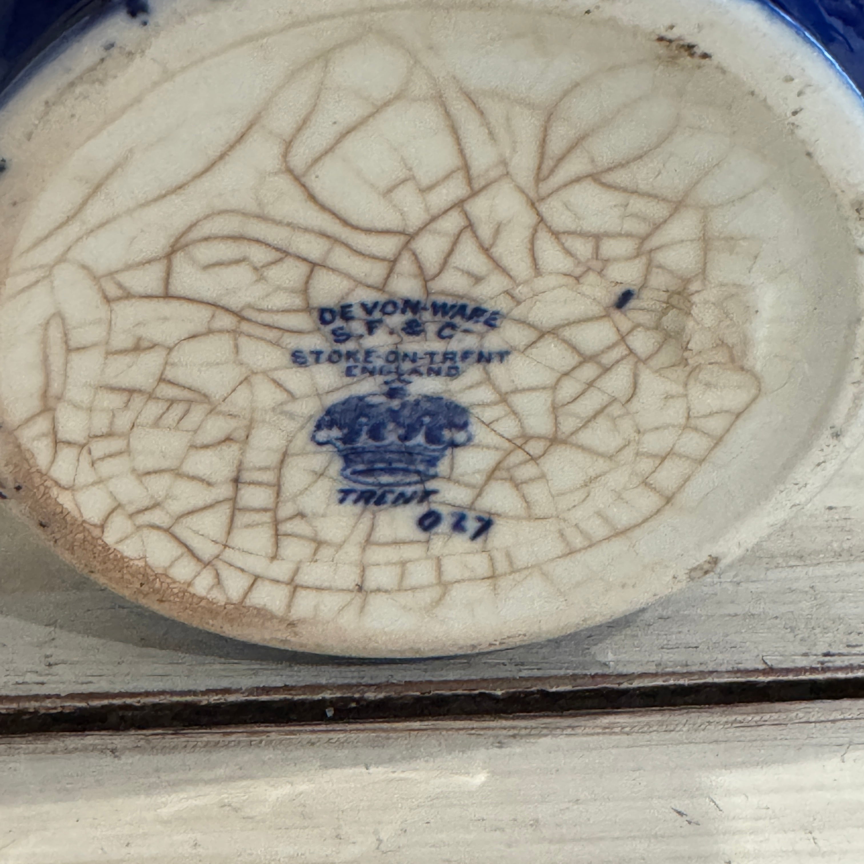 Antique English Devon Ware Biscuit Barrel