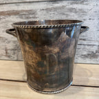 Silver-Tone Ice Bucket with Rope Rim