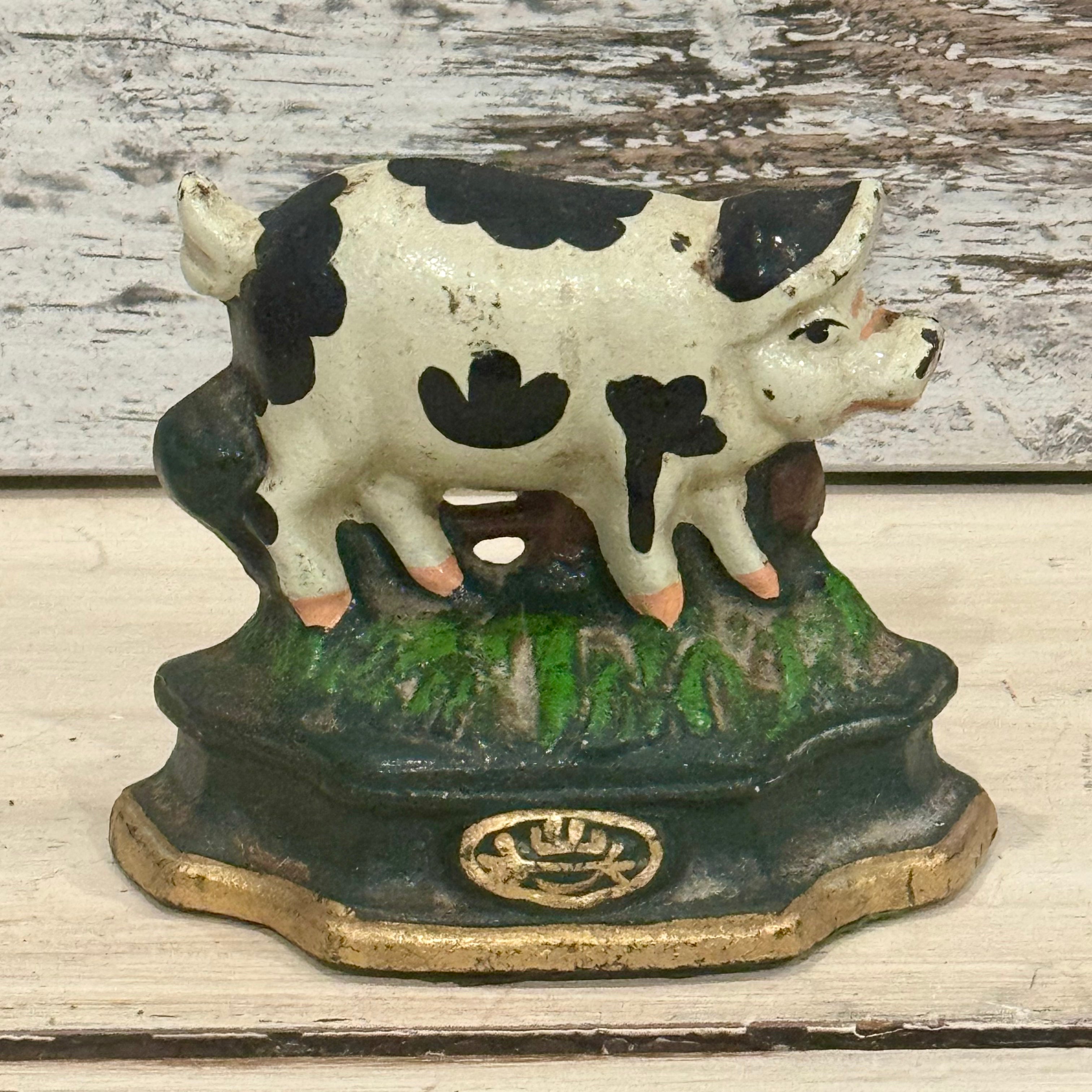 Cast Iron Cow Doorstop