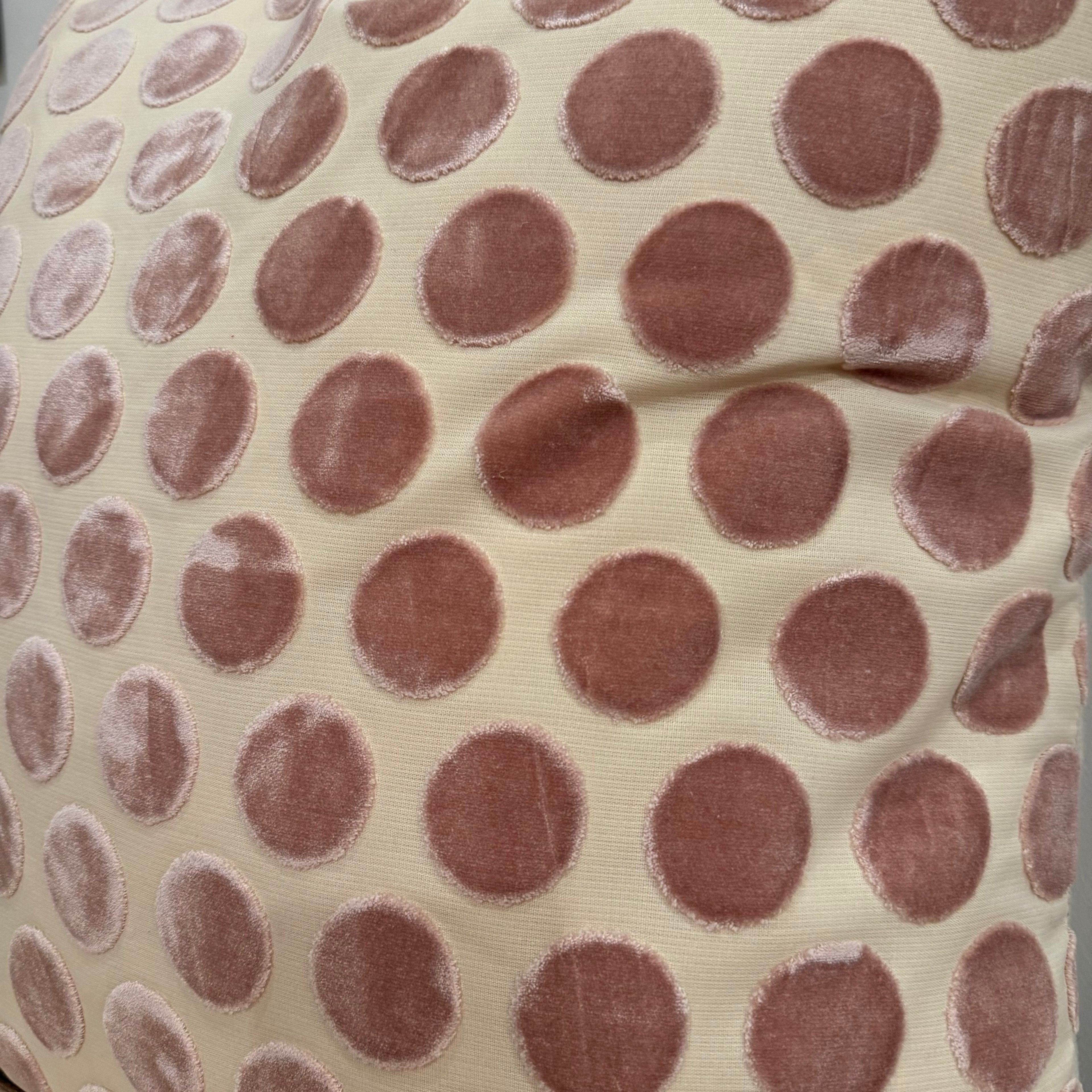 Designer Blush Dot Pillow