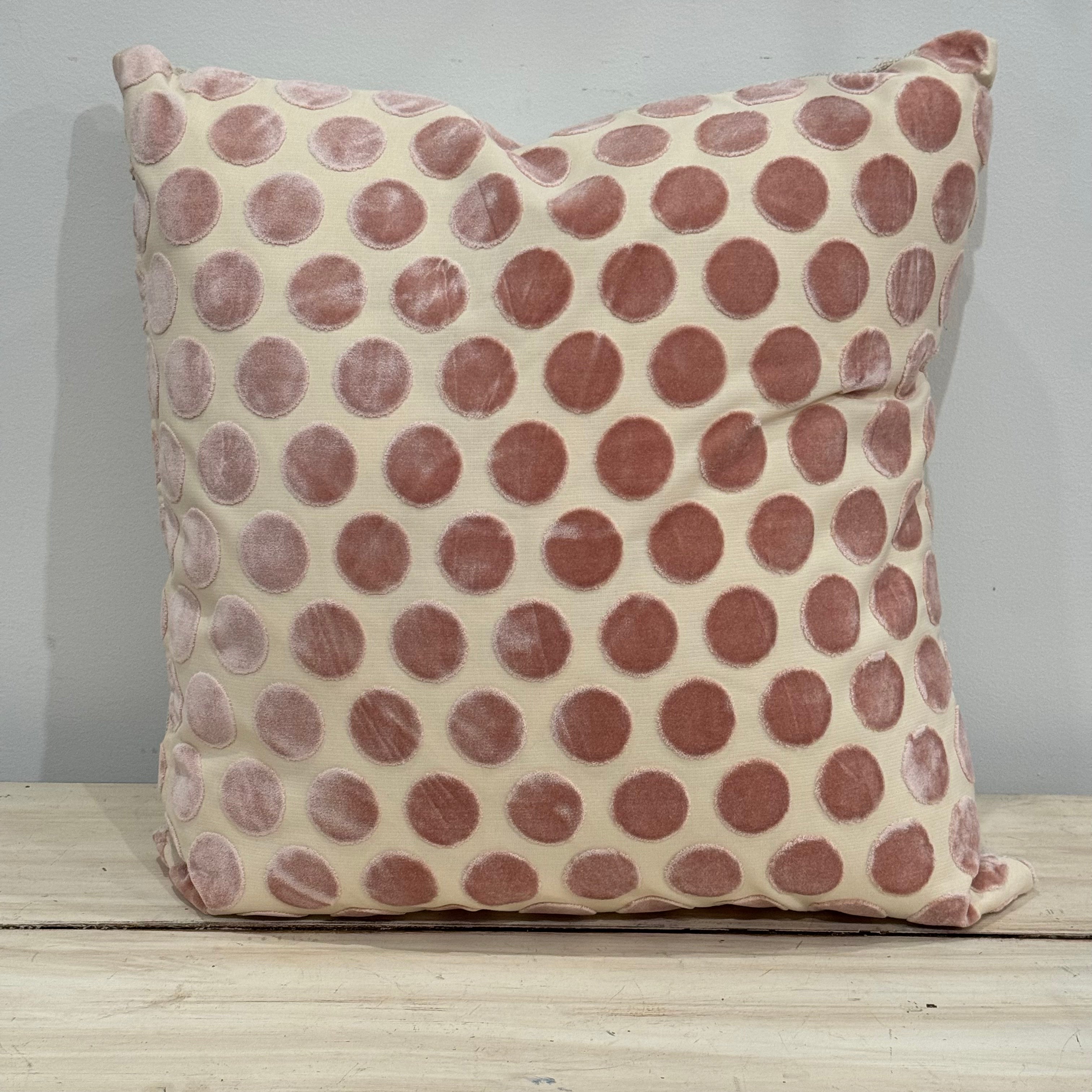 Designer Blush Dot Pillow