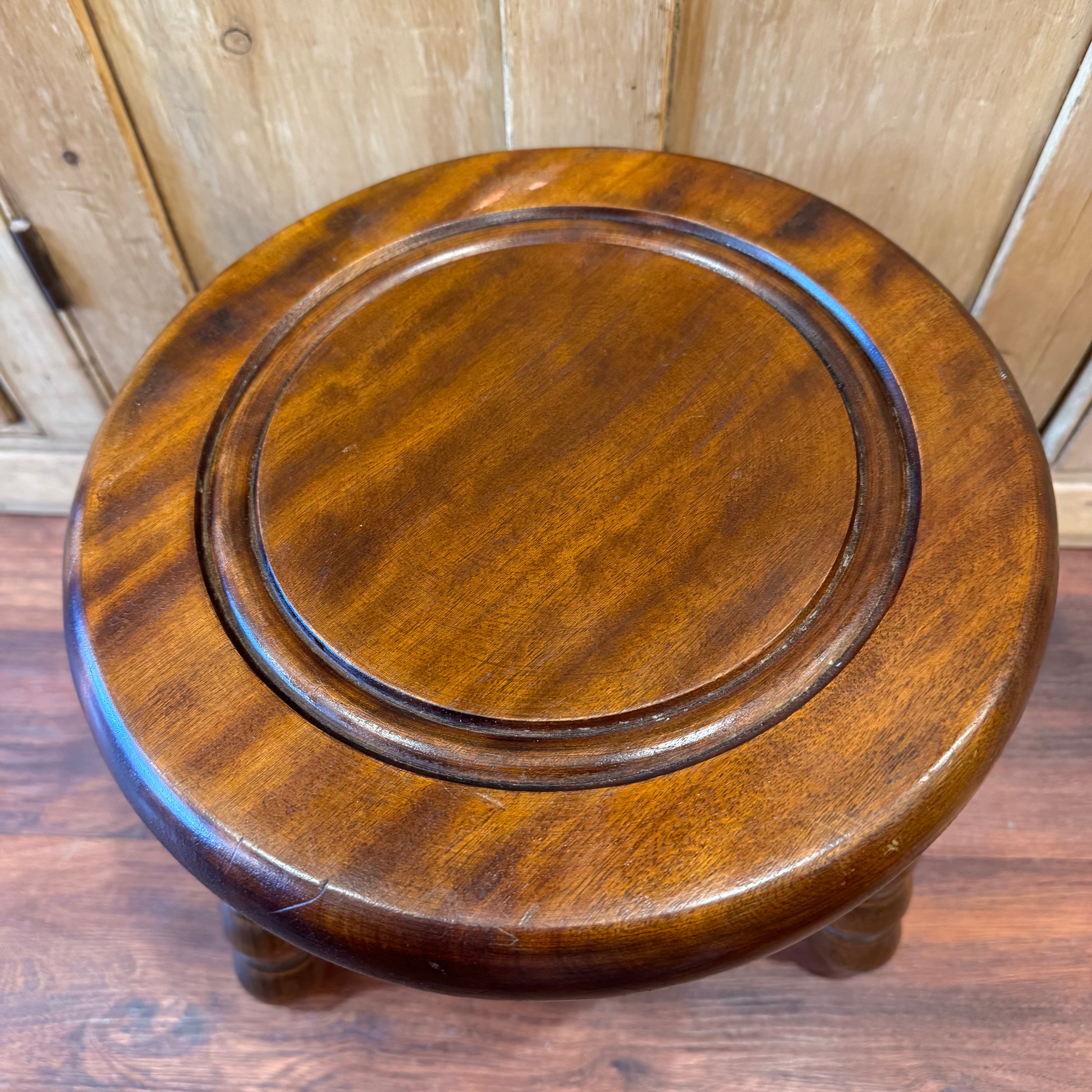 French Bobbin-Leg Wooden Stool