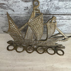 English Brass Galleon Pipe Holder