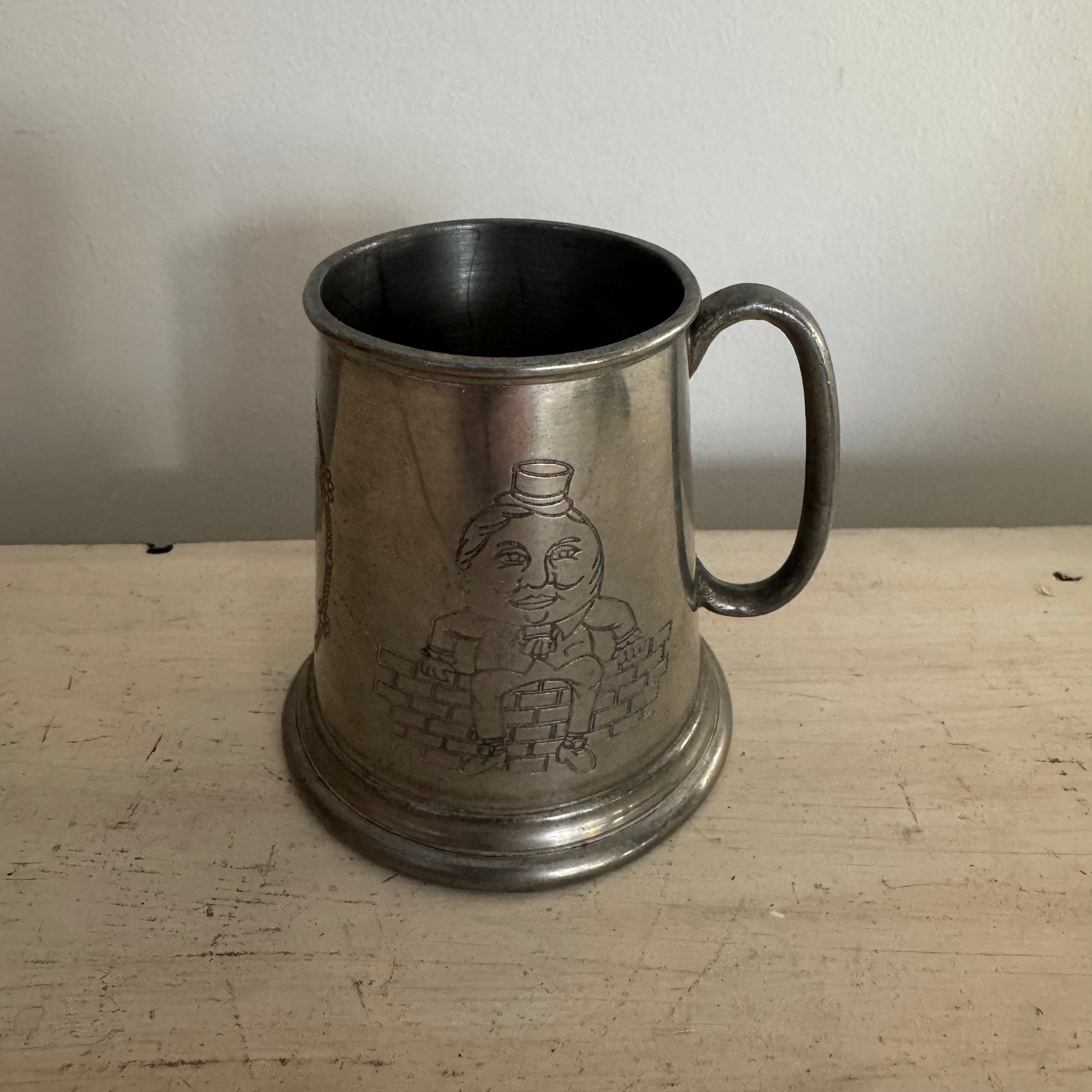 English Humpty Dumpty Pewter Child’s Mug