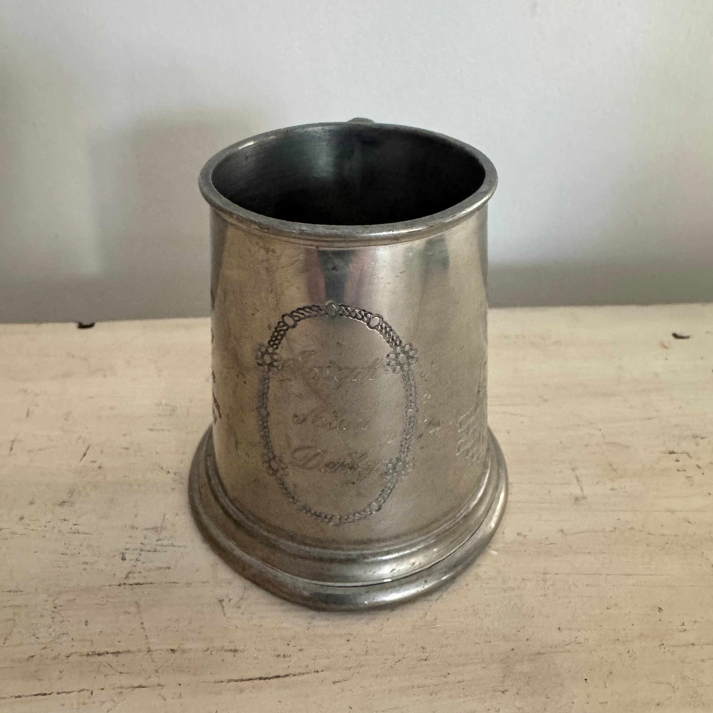 English Humpty Dumpty Pewter Child’s Mug