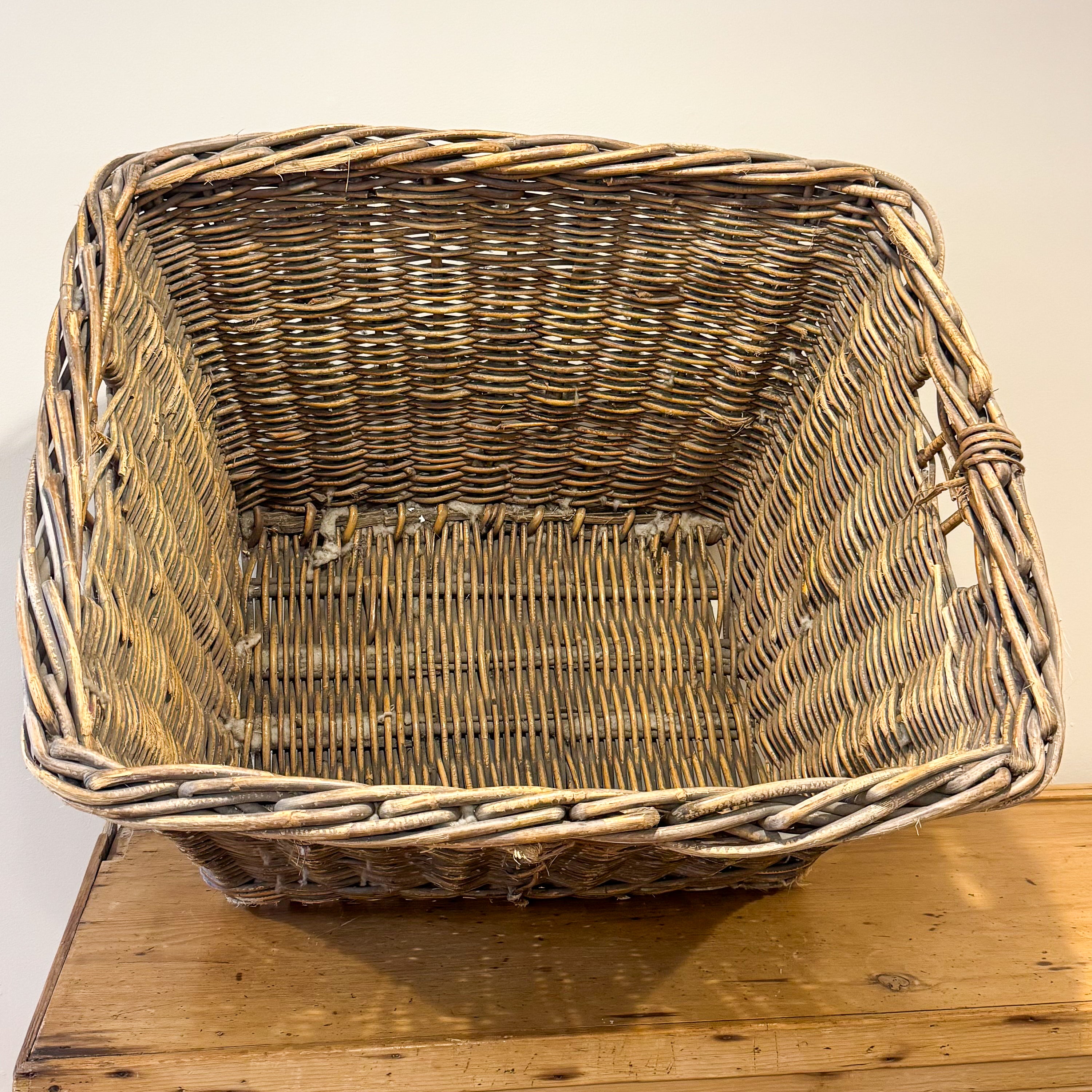Antique Wool English Basket