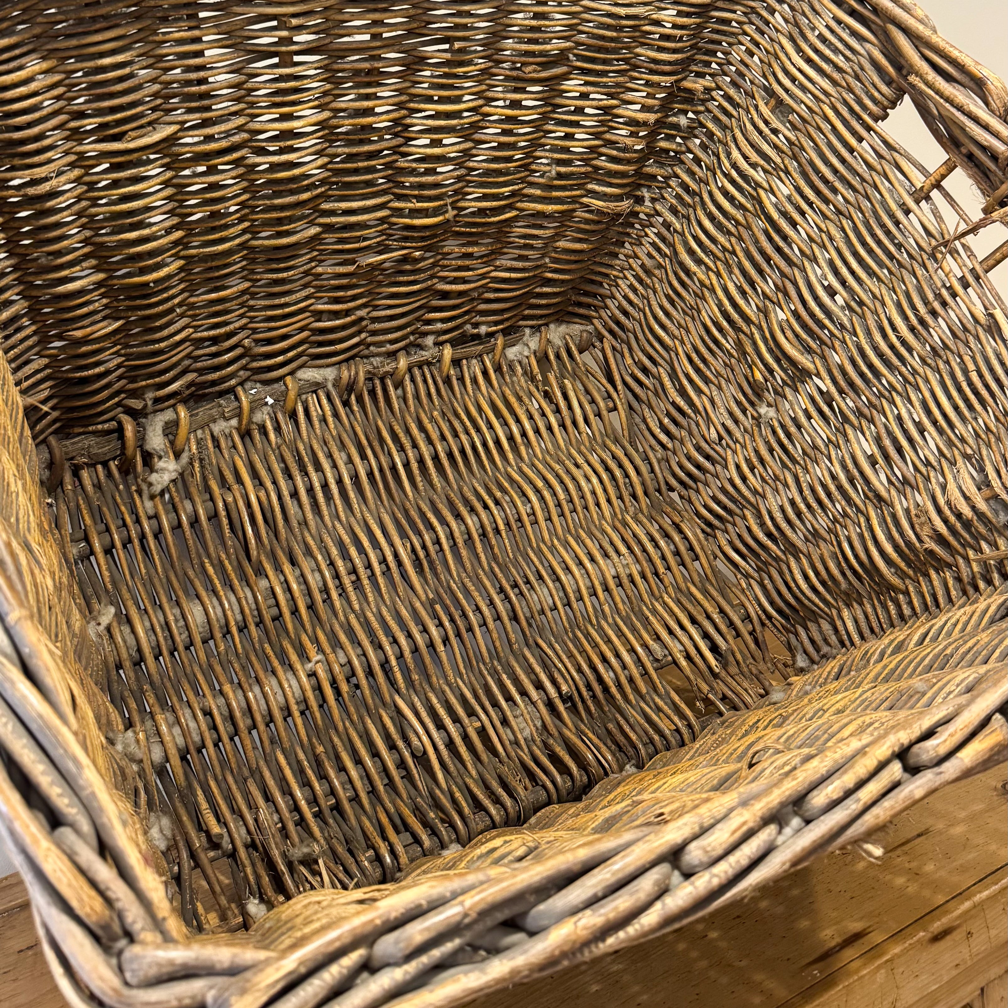 Antique Wool English Basket
