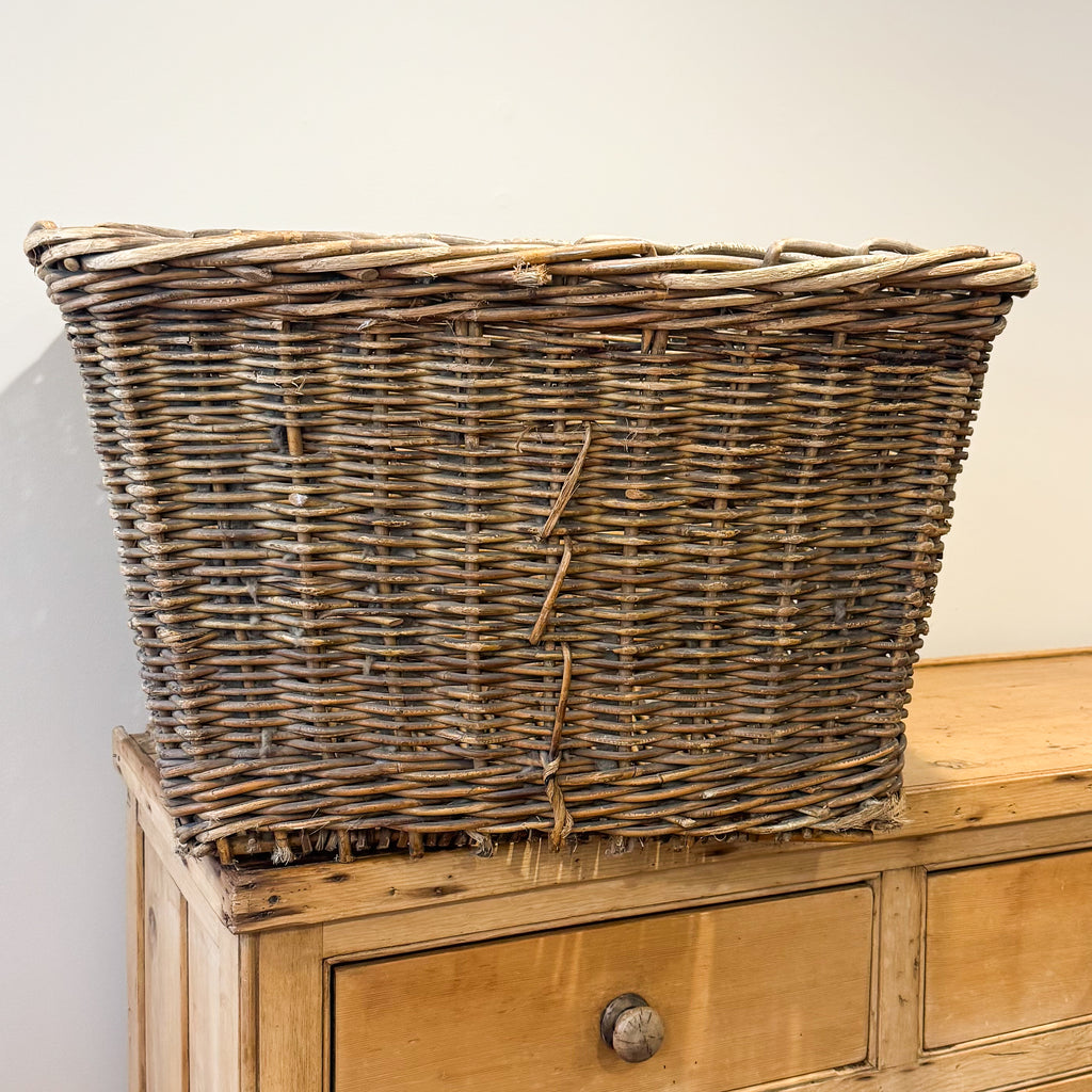 Antique Wool English Basket