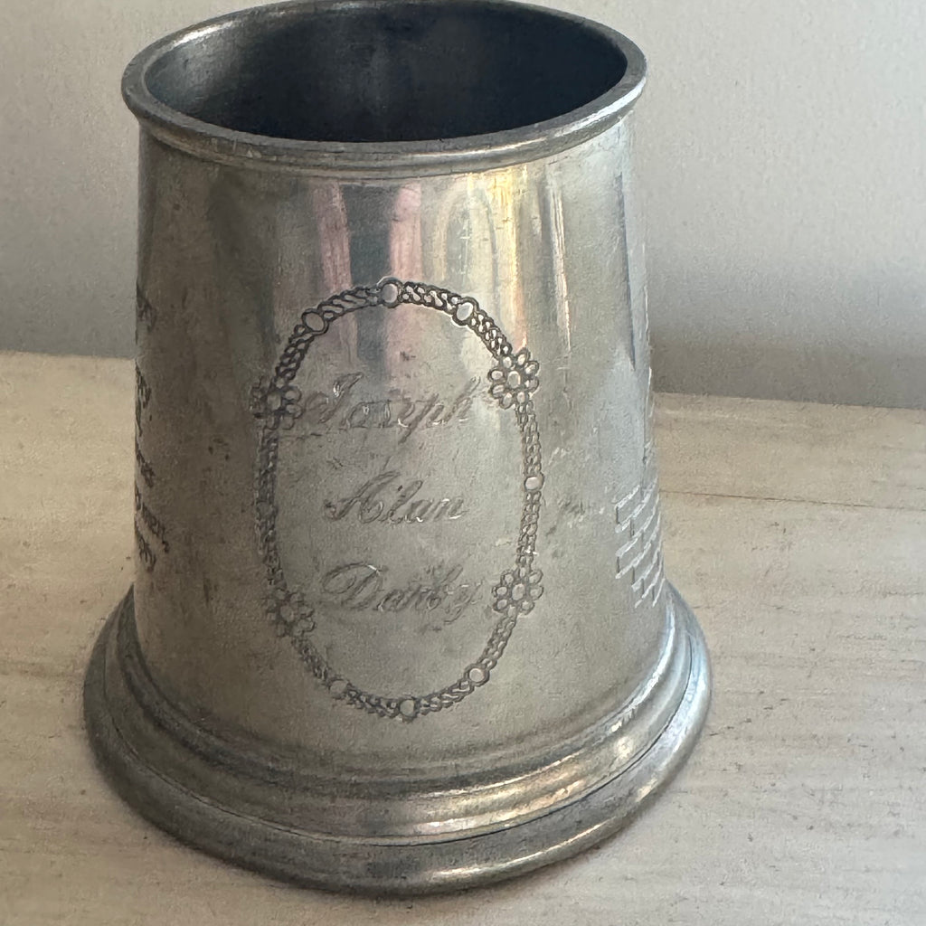 English Humpty Dumpty Pewter Child’s Mug