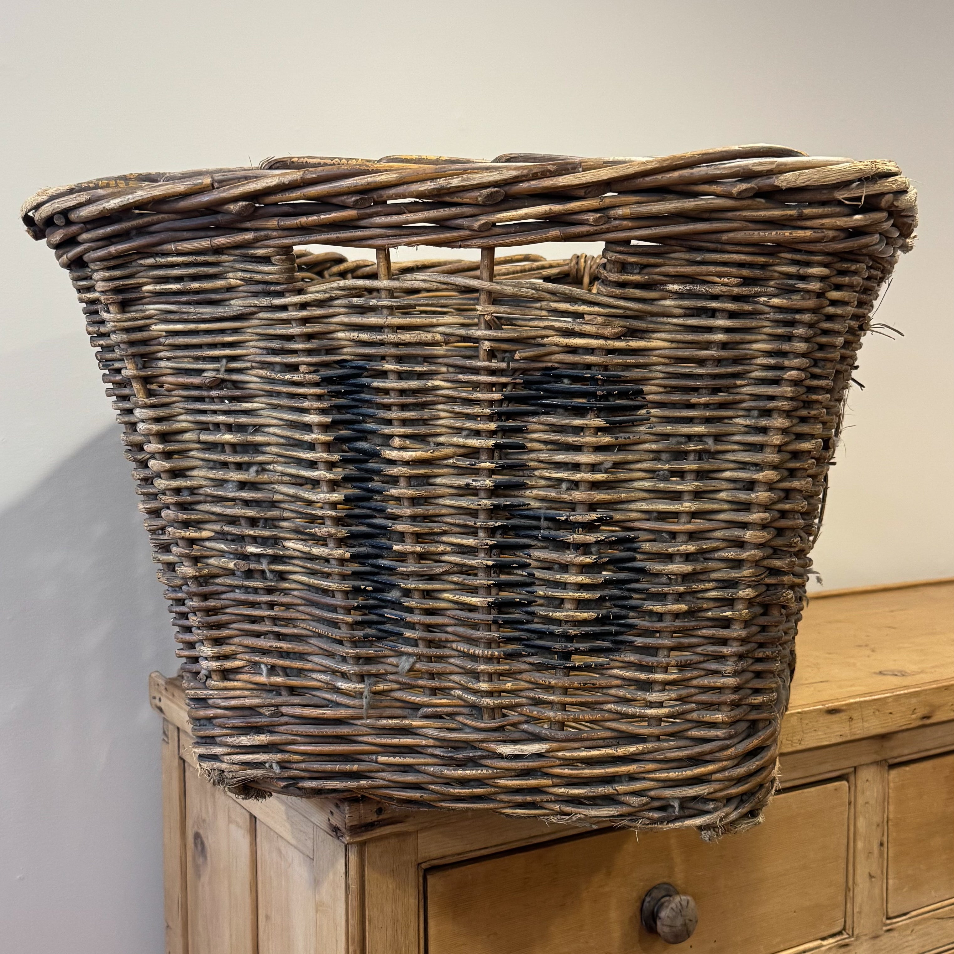 Antique Wool English Basket