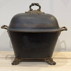 European Coal Scuttle with Brass Mounts