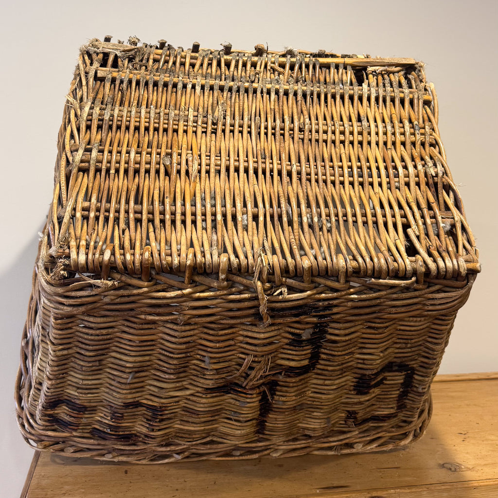 Antique Wool English Basket