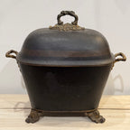 European Coal Scuttle with Brass Mounts