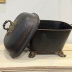 European Coal Scuttle with Brass Mounts