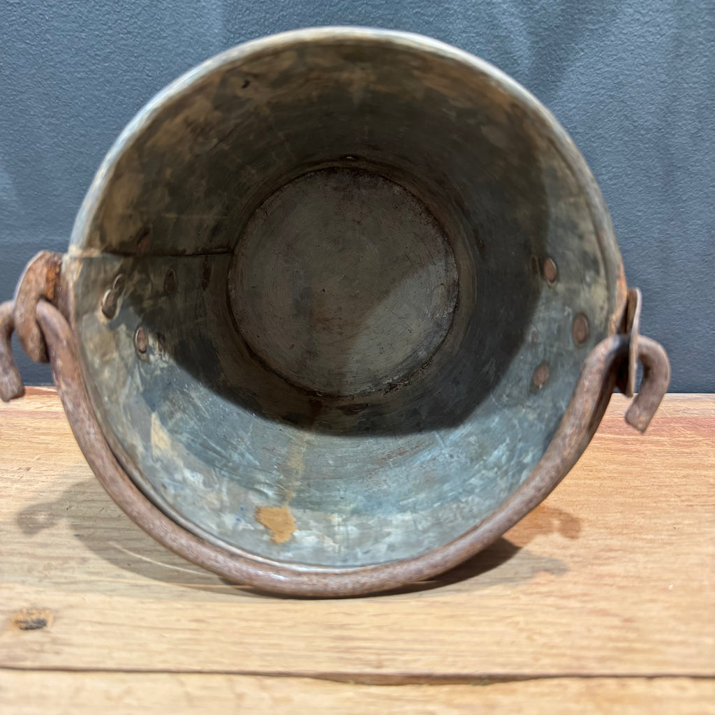 Antique English Galvanized Iron Bucket