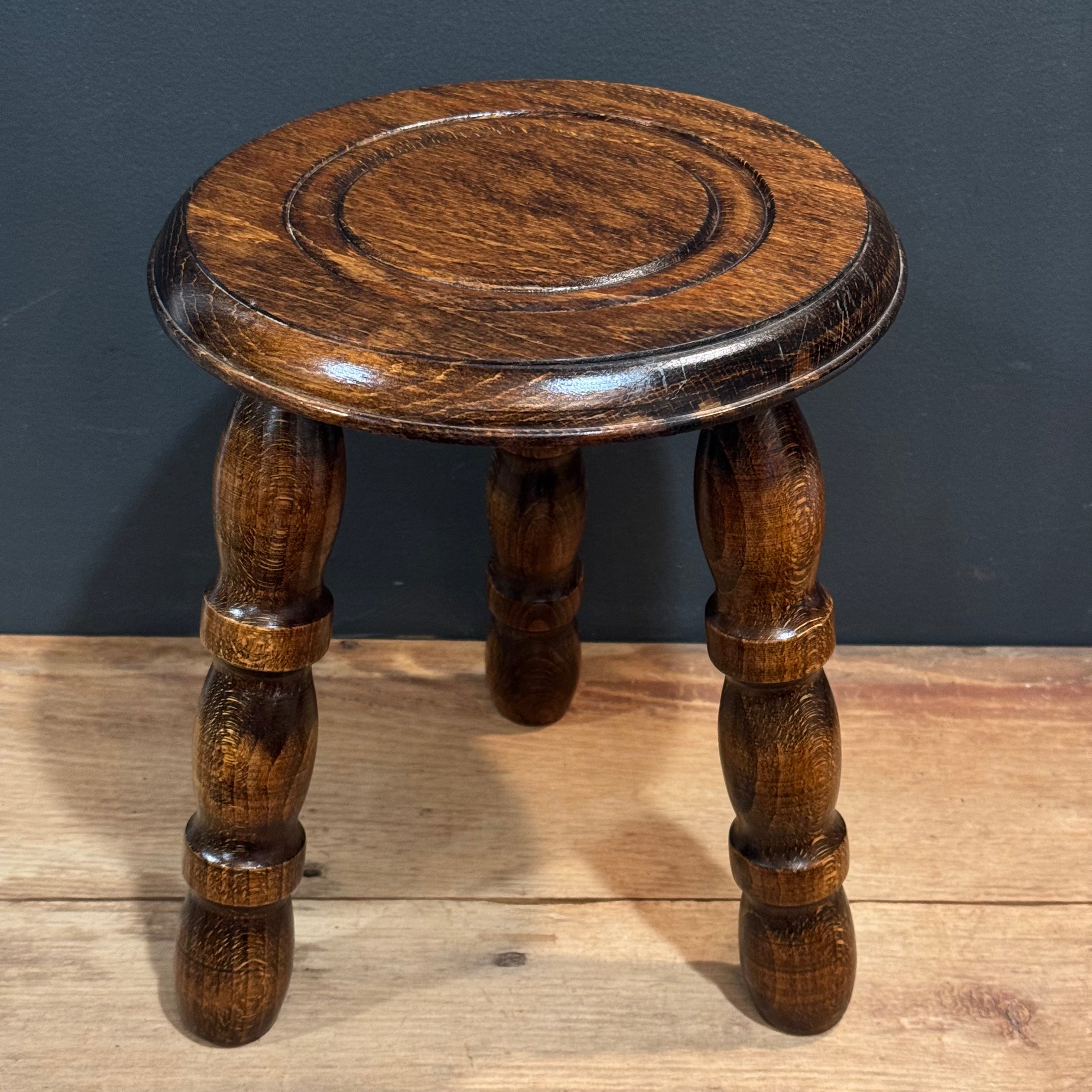 French Bobbin-Leg Wooden Stool