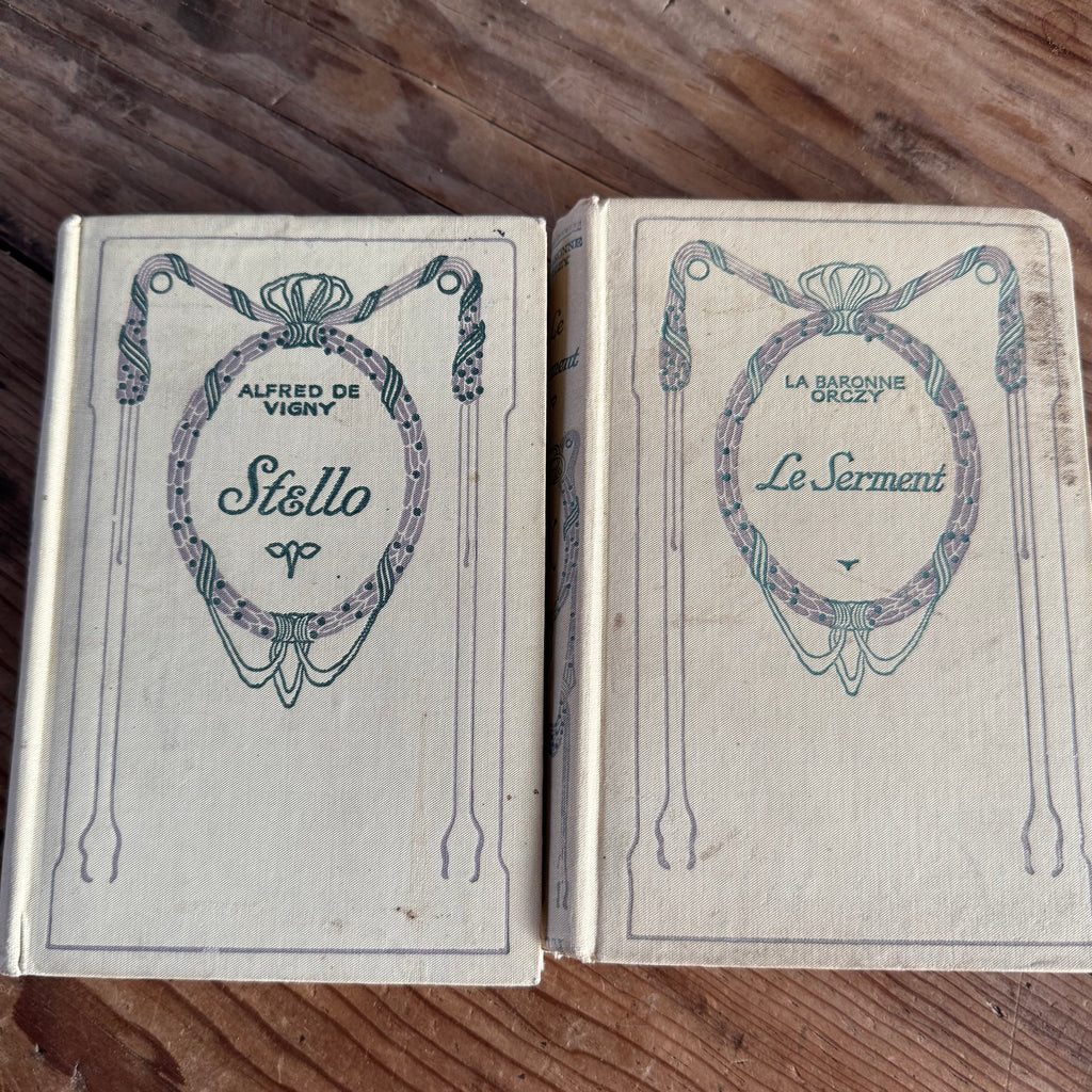 French Nelson Vellum Book Set, Paris, Set of Four