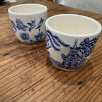Vintage Blue Willow Egg Cup