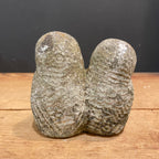 Vintage English Cast Stone Pair of Owls