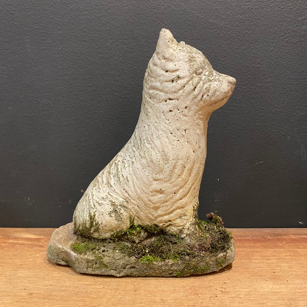 Vintage English Cast Stone Terrier