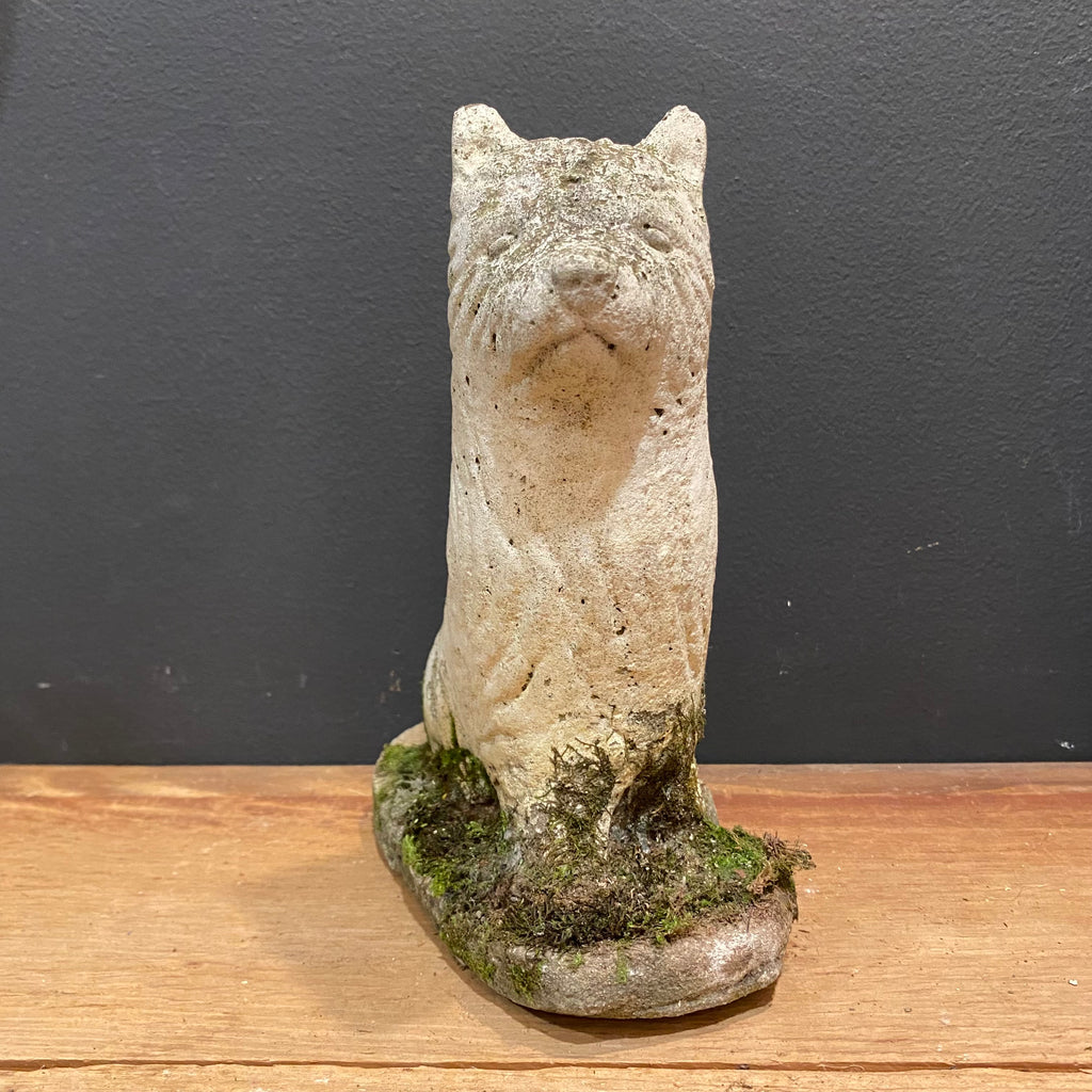 Vintage English Cast Stone Terrier