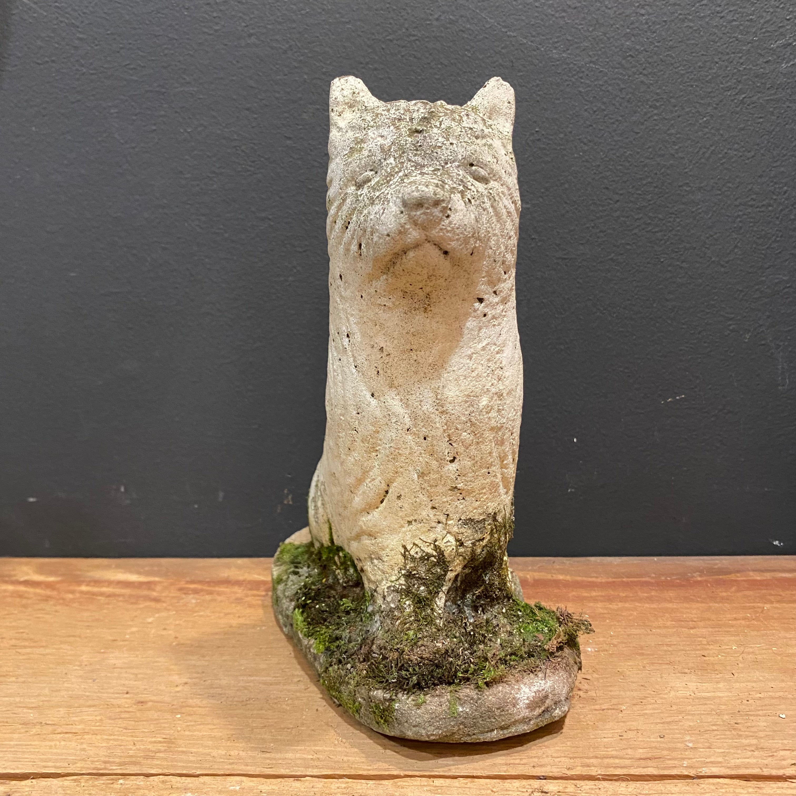 Vintage English Cast Stone Terrier
