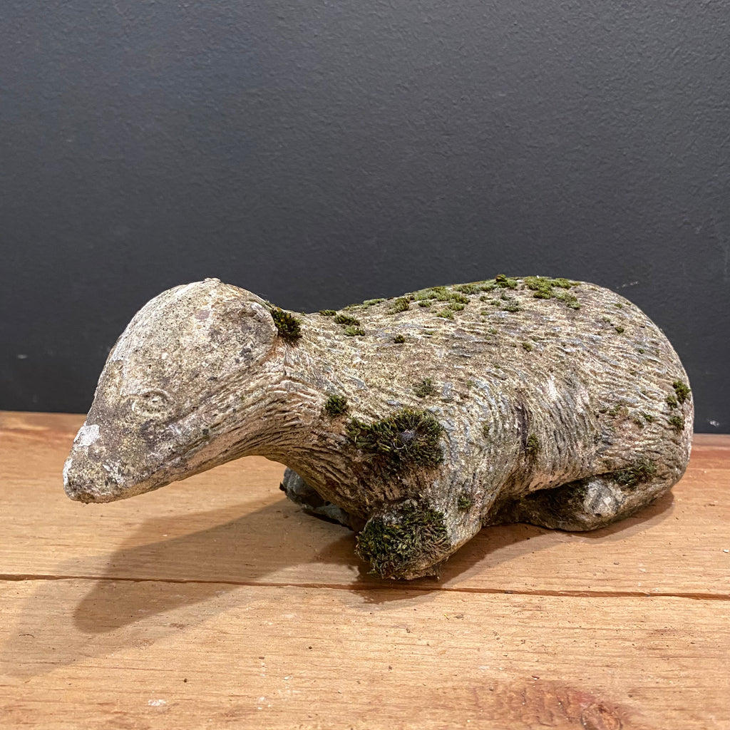 Vintage English Cast Stone Badger Garden