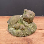 Vintage English Cast Stone Sow with Piglets