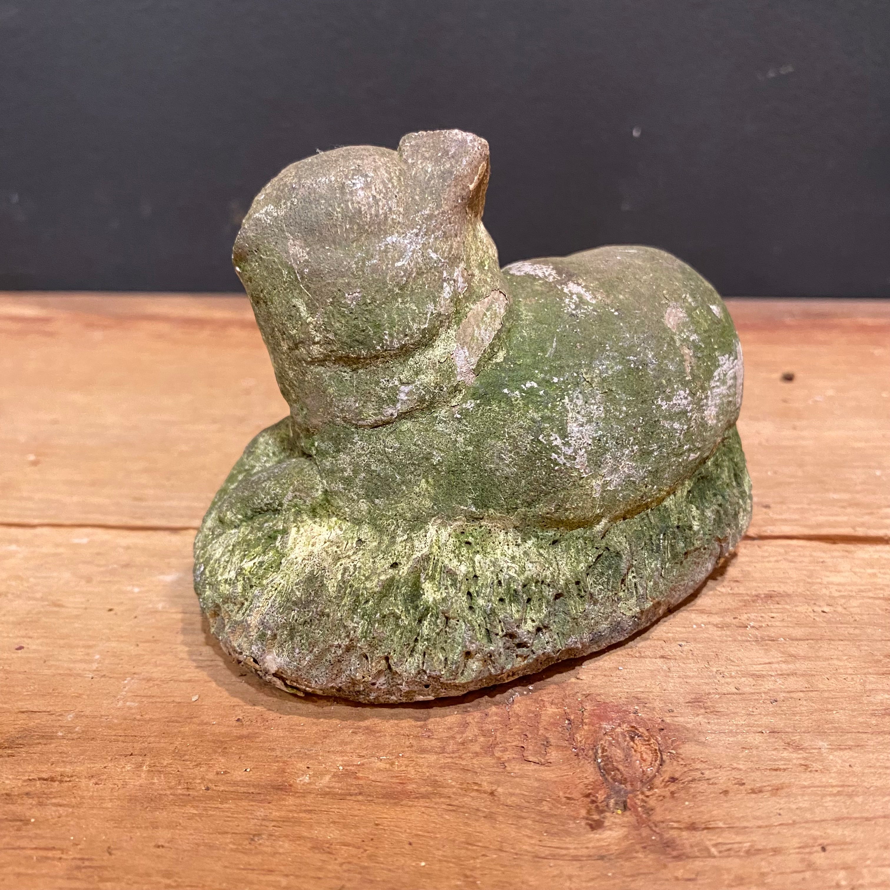 Vintage English Cast Stone Sow with Piglets