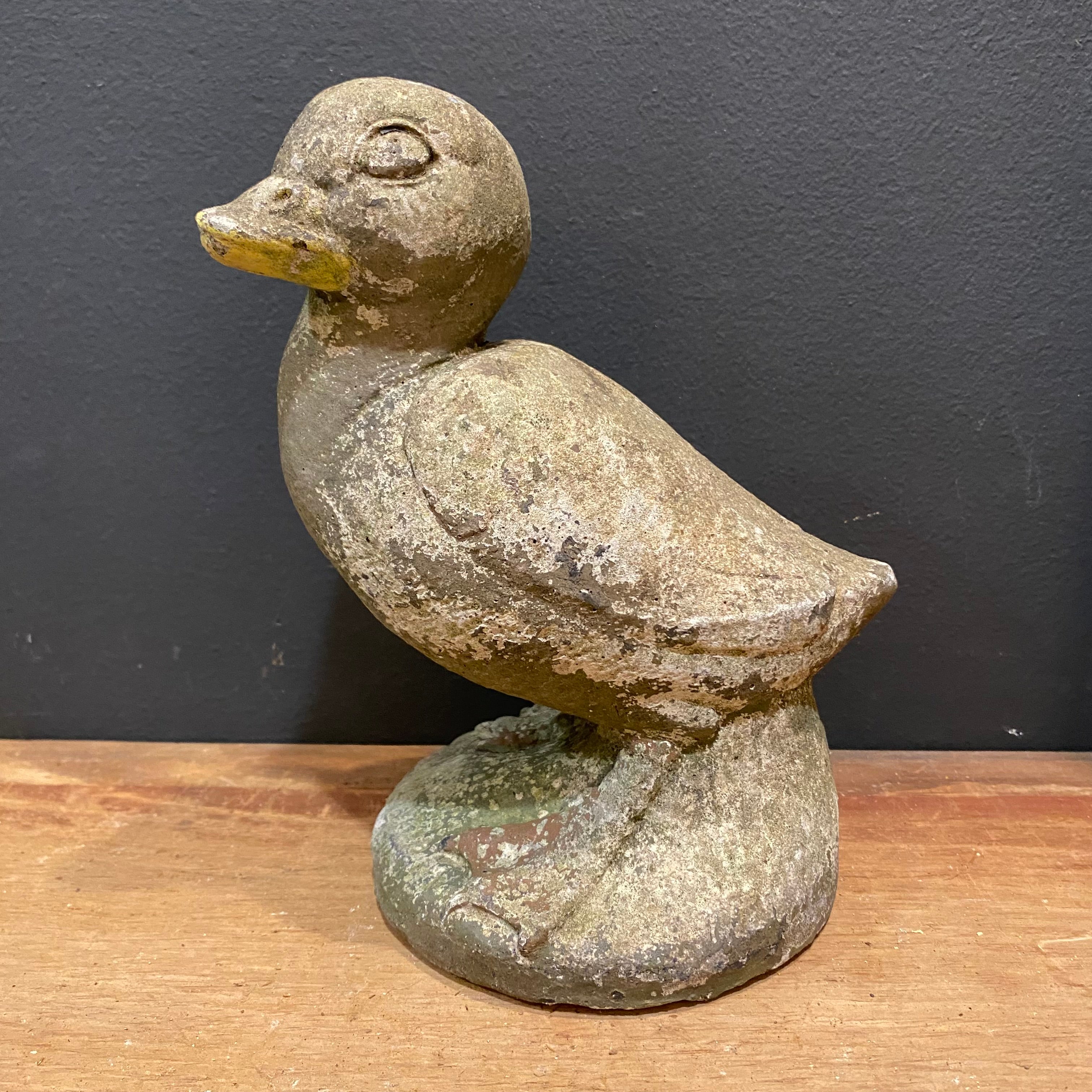 Vintage English Cast Stone Duck Garden Figure