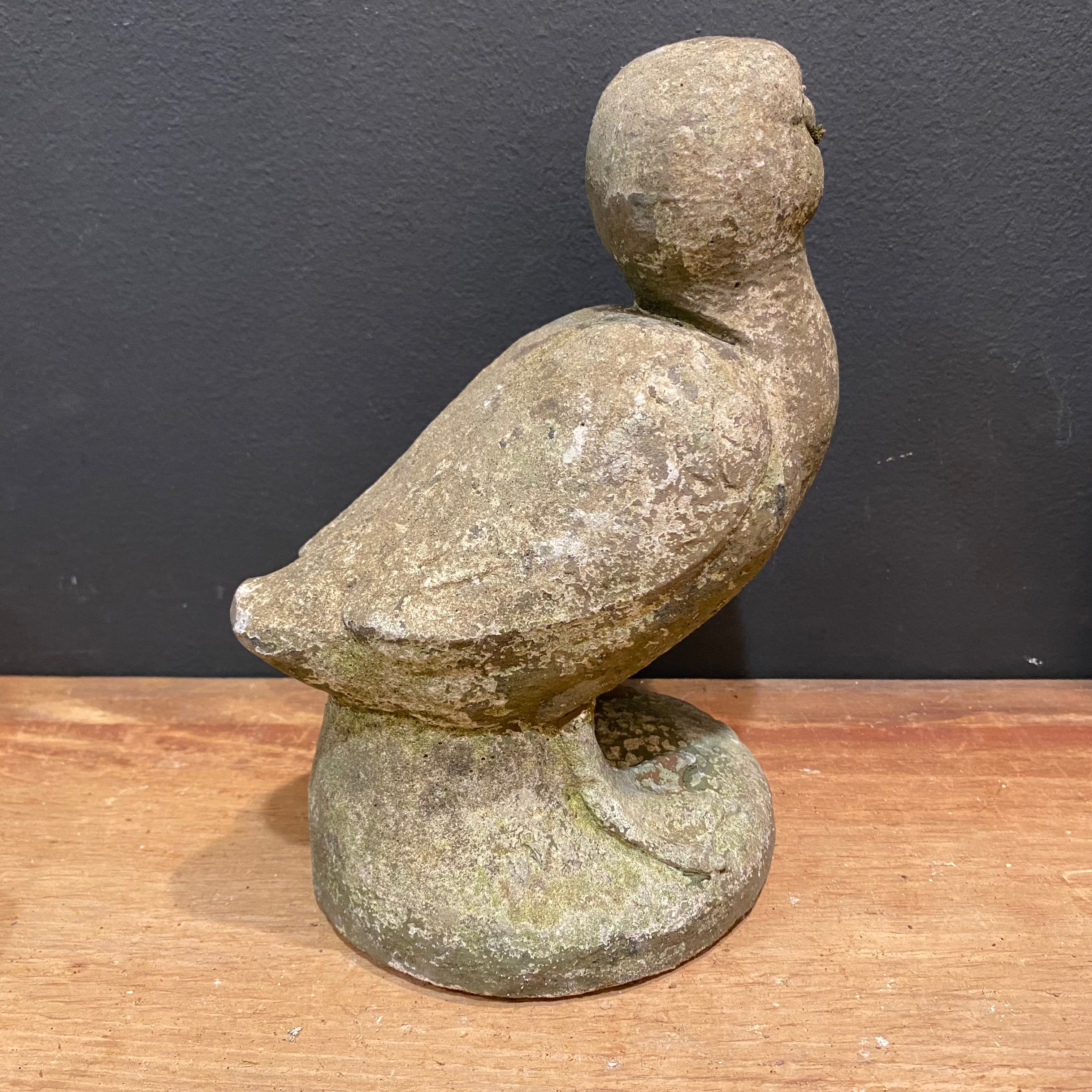 Vintage English Cast Stone Duck Garden Figure