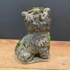 Vintage English Cast Stone Terrier Garden Dog