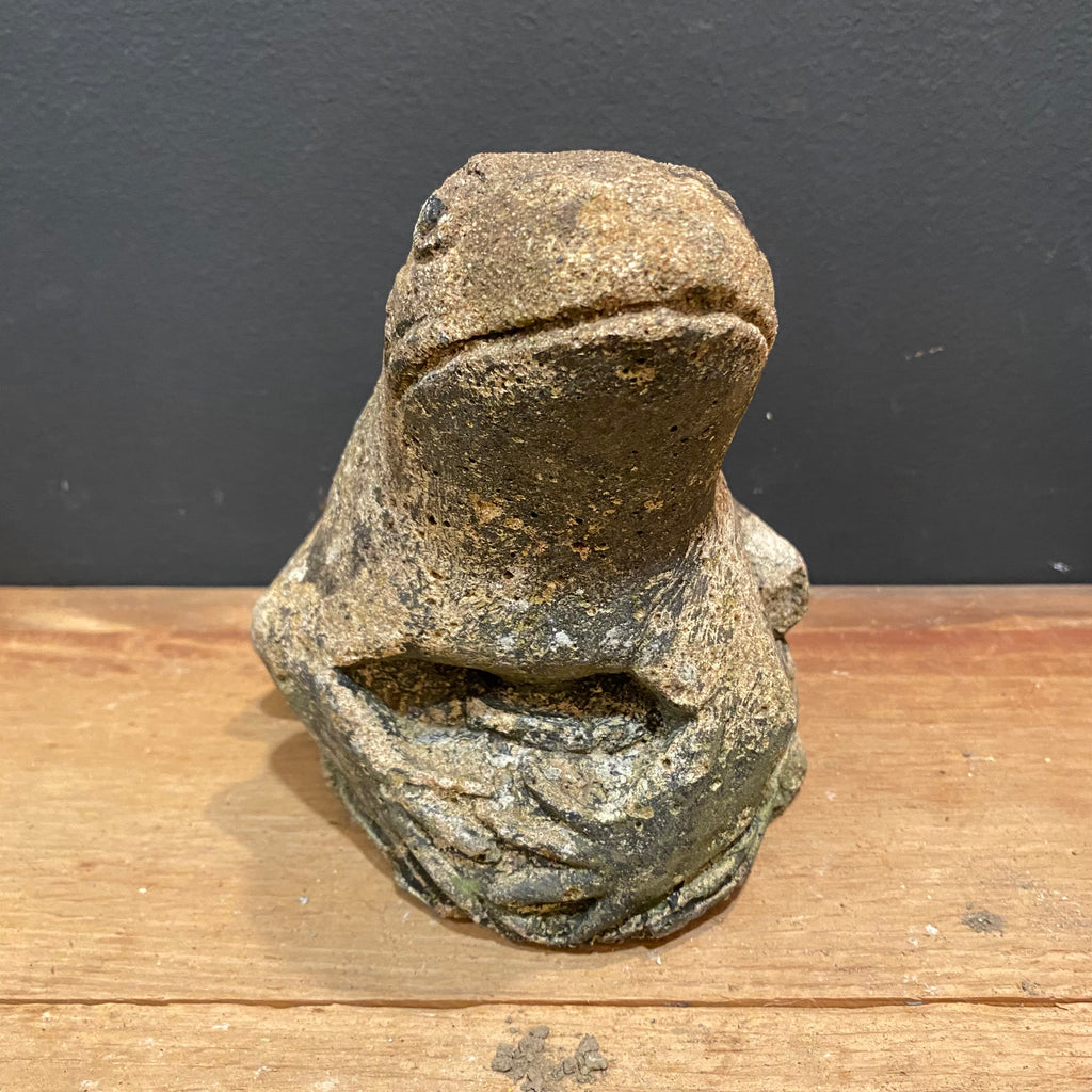 Vintage English Cast Stone Frog