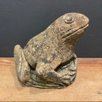 Vintage English Cast Stone Frog