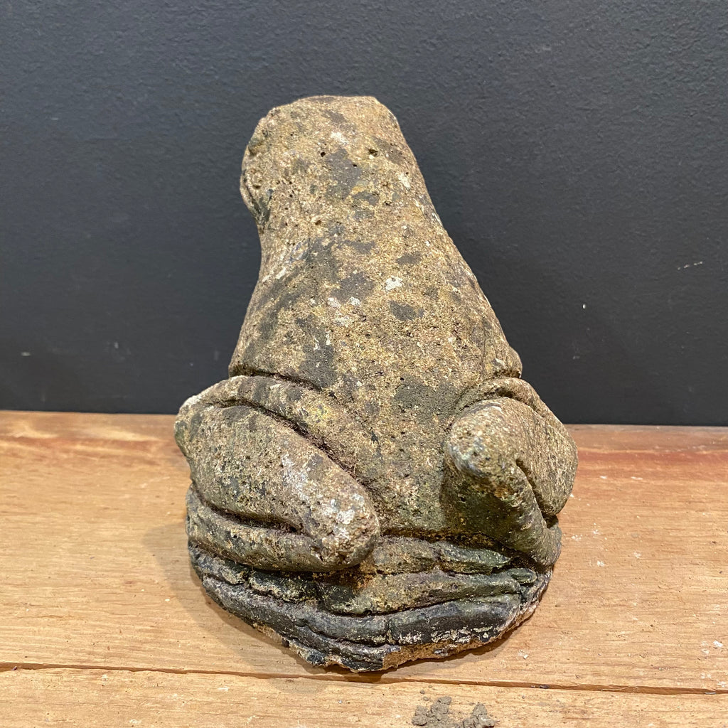 Vintage English Cast Stone Frog
