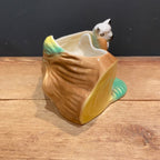 Hornsea Fauna Royal Lamb & Rabbit Log Planter No. 106 – Made in England