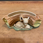 Hornsea Fauna Royal Fawn Under Log Planter No. 121 – Made in England