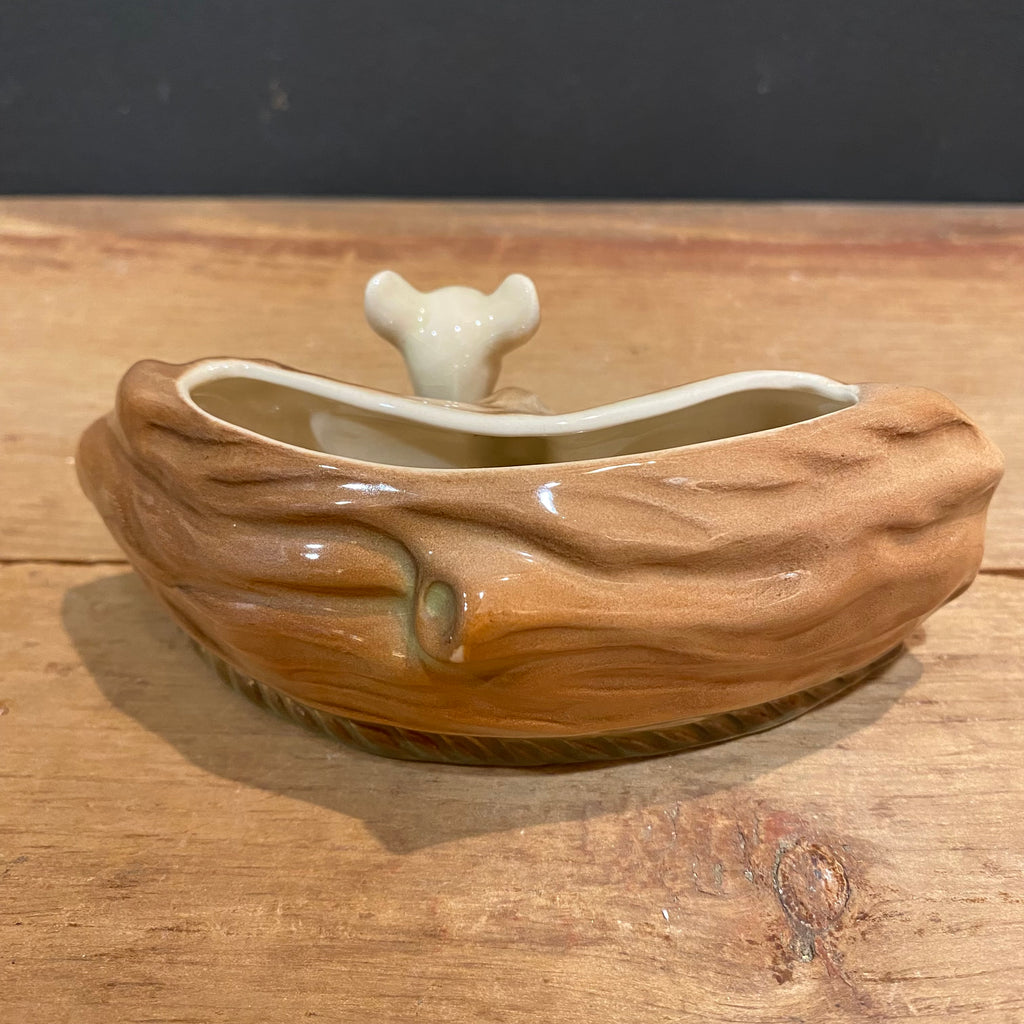 Hornsea Fauna Royal Fawn Under Log Planter No. 121 – Made in England