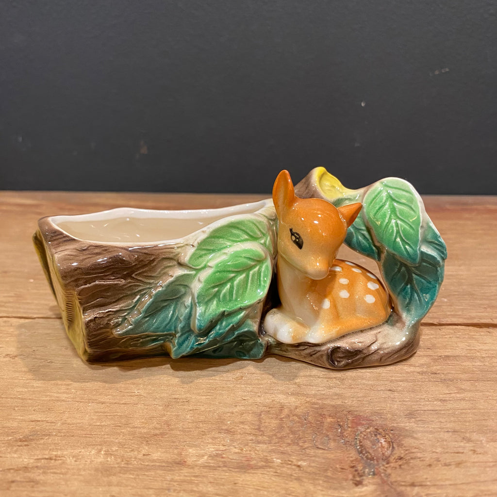 Hornsea Fauna Royal Fawn with Foliage Planter No. 24 – Made in England