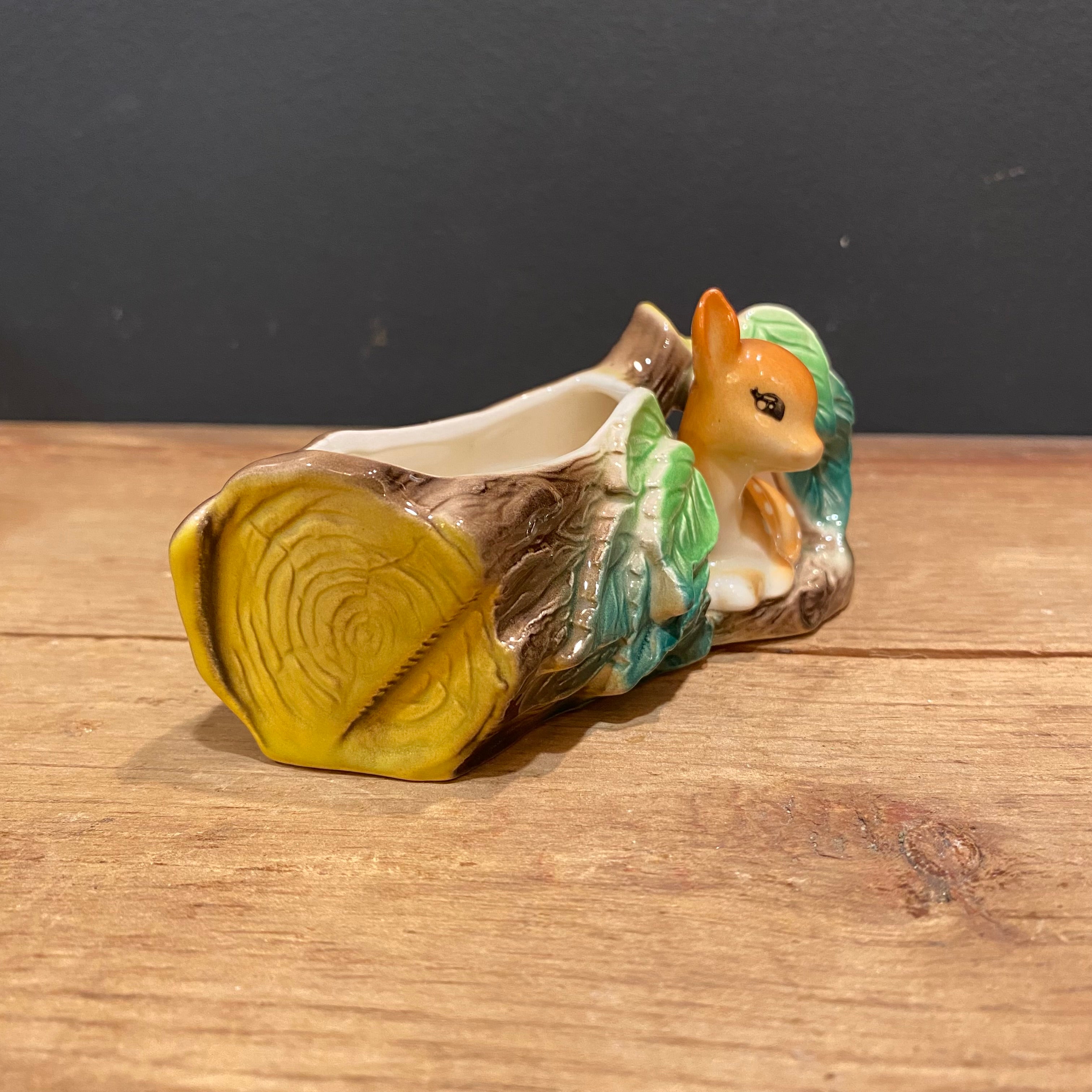 Hornsea Fauna Royal Fawn with Foliage Planter No. 24 – Made in England