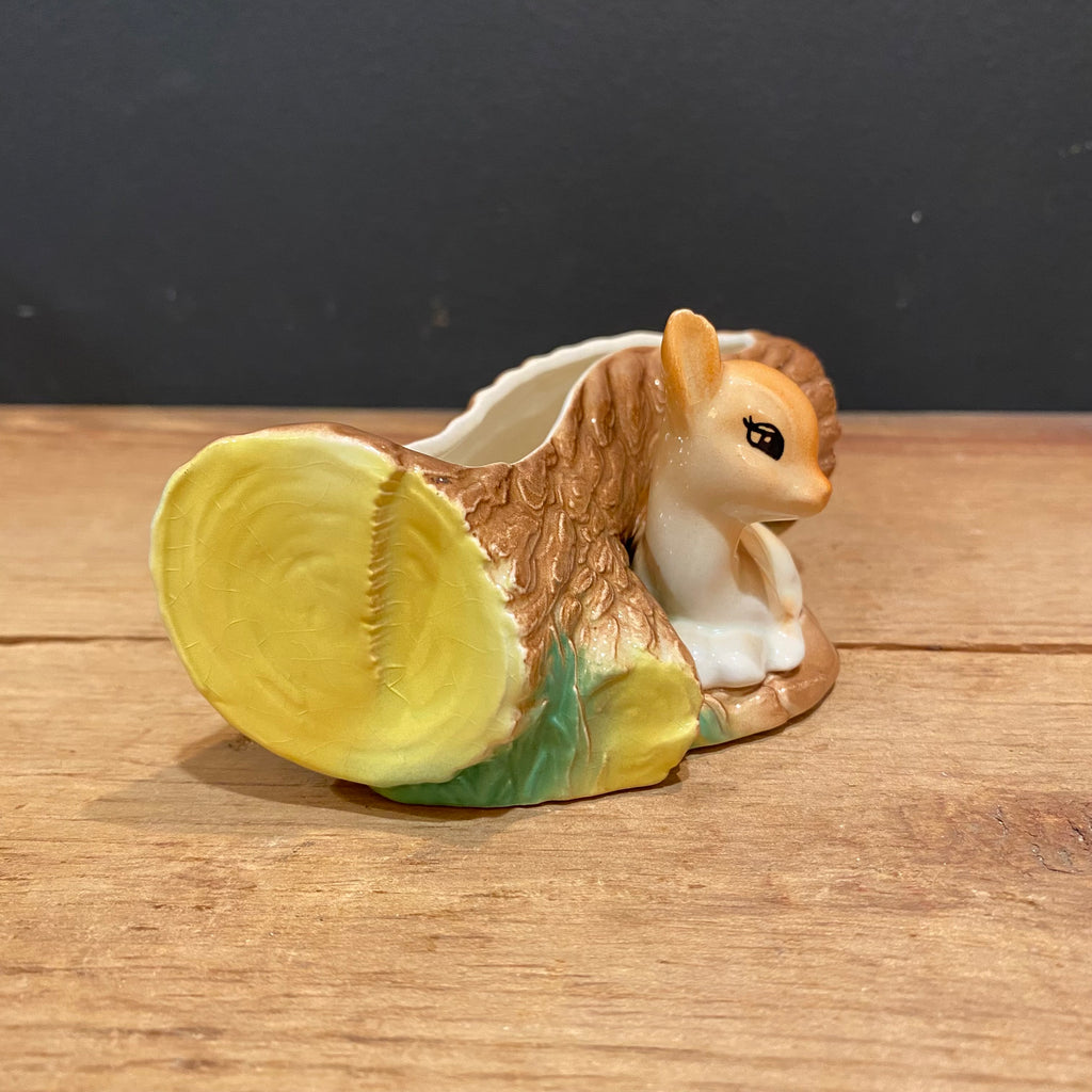 Hornsea Fauna Royal "Fauna" Fawn Log Planter No. 10 – Made in England