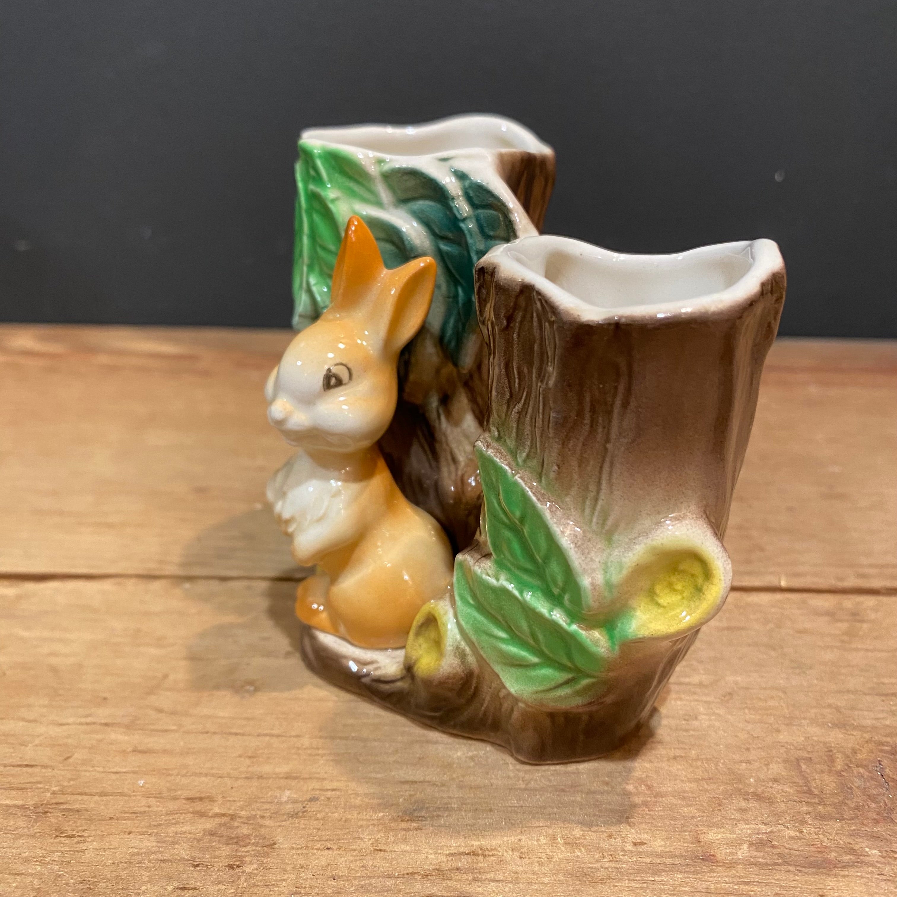 Hornsea Fauna Royal Rabbit Double Planter No. 25 – Made in England