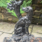Antique Victorian Hunting Dog Umbrella and Walking Stick Stand