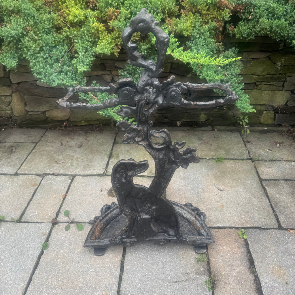 Antique Victorian Hunting Dog Umbrella and Walking Stick Stand