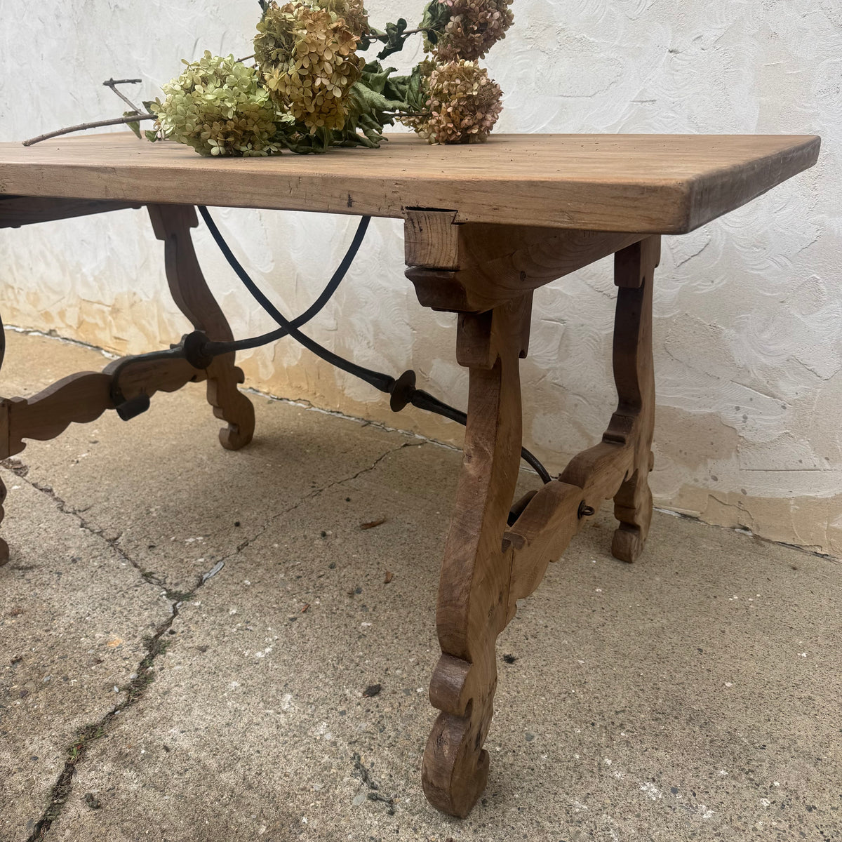 18th-Century Spanish Baroque Walnut Trestle Table